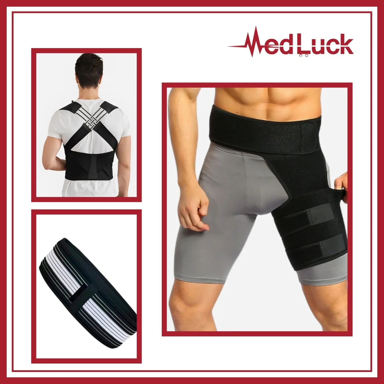 Ultimate Pain Relief Bundle: Sciatic Belt, Thigh Brace & X-Shape Posture Belt – 35% OFF!